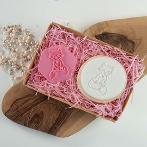 Fox Cookie Stamp, Woodland Cookie Cutter, Woodland Animal Cookie Embosser, Woodland Cookie Stamp, Postal Box Ideeën
