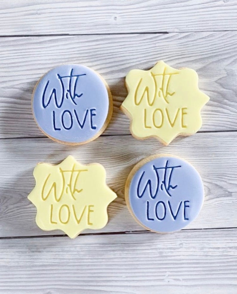With Love Cookie Stamp Wedding Cookie Stamp Fondant Etsy