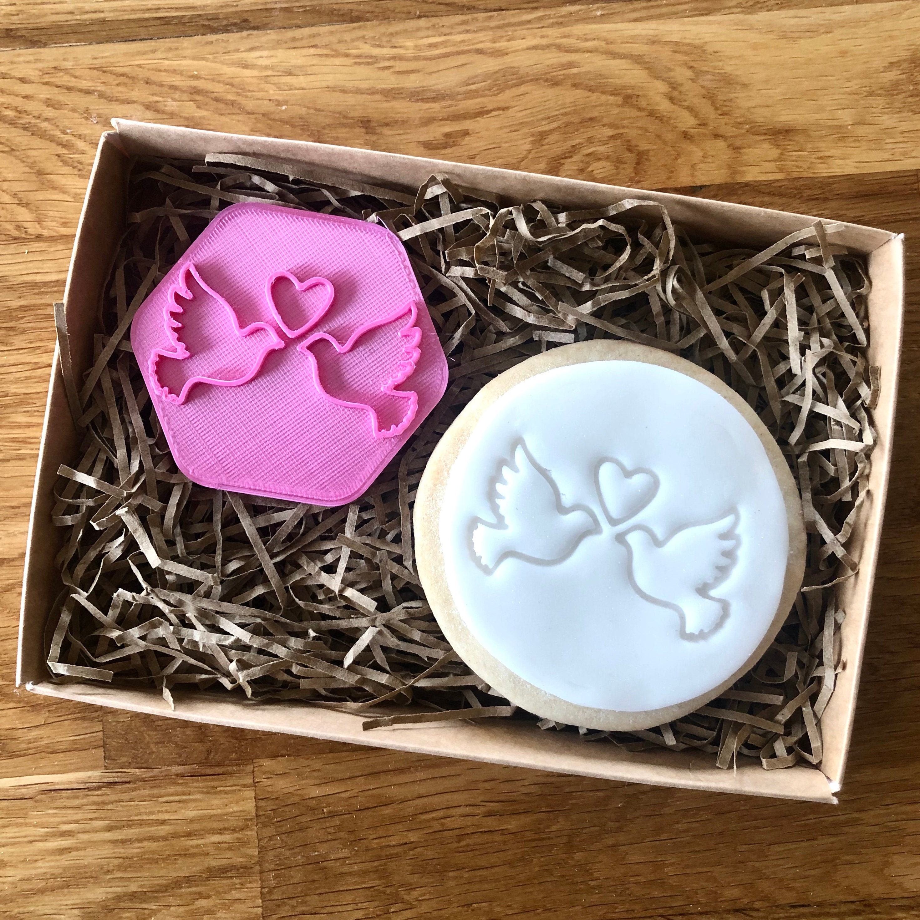 Loving Doves Cookie Stamp Wedding Cookie Stamp Fondant Etsy UK