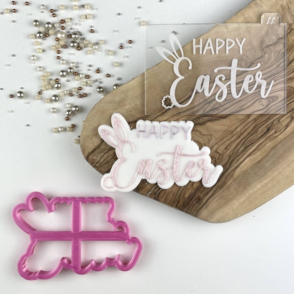 CoCo Peony Happy Easter Style 4 avec emboutisseur et gaufrage aux oreilles et à la queue, Joyeuses Pâques, Emporte-pièce de Pâques, Idées de boîte postale