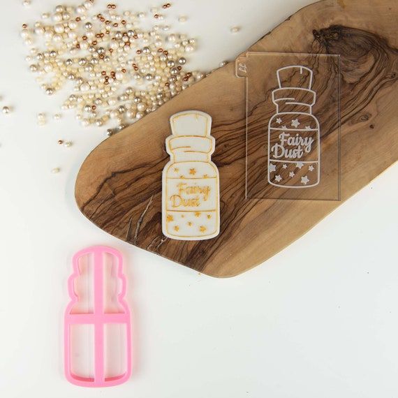 Fairy Dust Cookie Cutter and Embosser by Mays Bakes, Fairy Cookie Embosser, Postal Box Ideas, Fairy Wand Cookie Stamp, Cookie Decorating