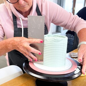 Metall Kuchen Schaber Style 2 - Sanfte Kurven, zweiseitiger Glatter Glatter