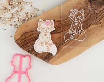 Foremka do ciastek Fox i wytłaczarka, foremka do ciastek Woodland, wytłaczarka do ciastek Woodland Animal, stempel do ciastek Woodland, pomysły na pudełka pocztowe