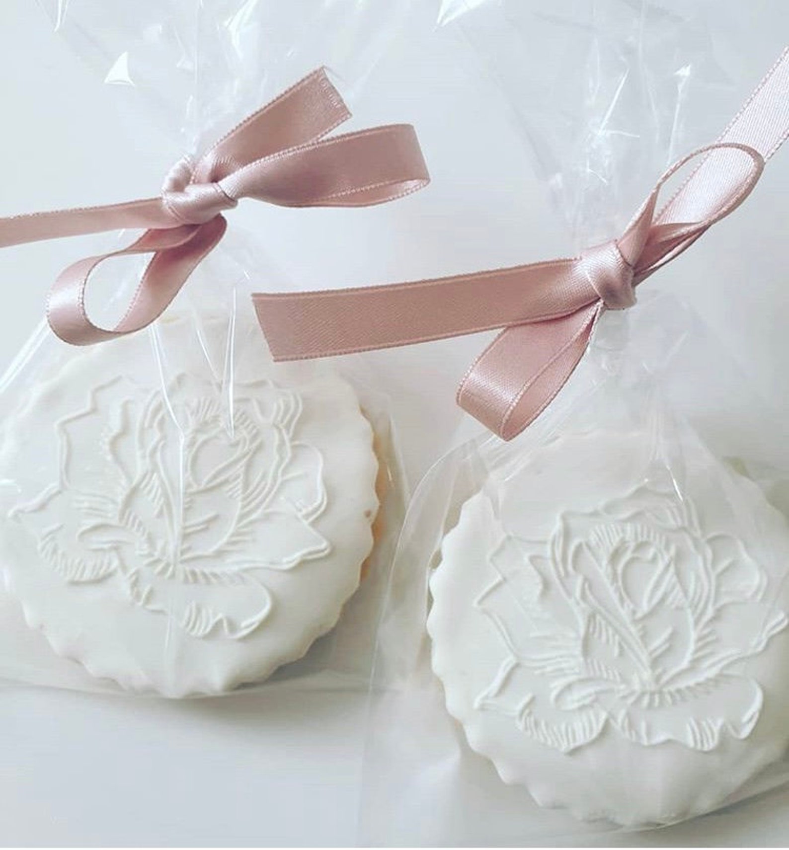 Delicate Rose Flower Cookie Embosser Floral Cookie Stamp Etsy UK