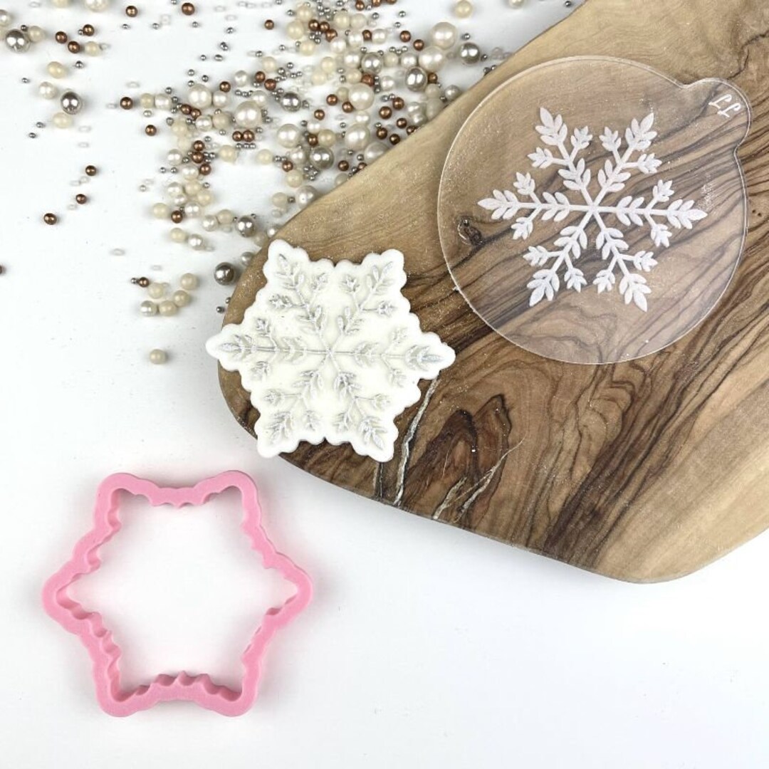 Mini Snowflake Cookie Cutter and Embosser, Christmas Cookie Cutter ...