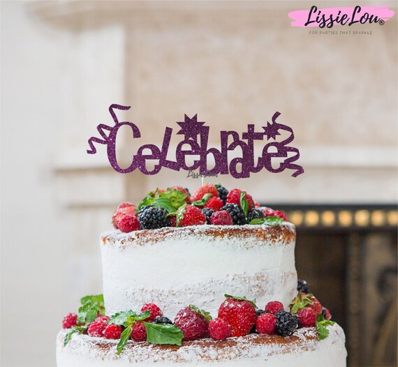 LissieLou Gin O/'Clock Cake Topper Cake Topper Glitter Card Made in the UK
