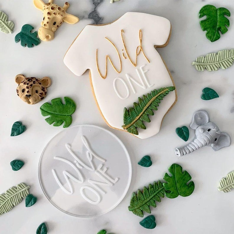 Wild One Cookie Embosser Baby Shower Cookie Stamp Baby Etsy UK