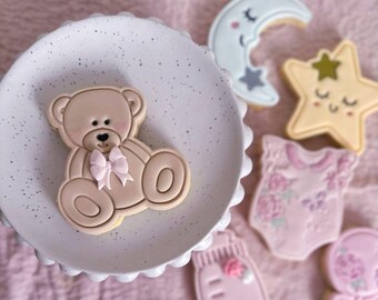 Timbro Decorativo Per Biscotti E Torte - Teddy On The Moon, 6 Cm - Foto 1