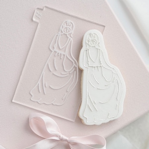 Bride Walking Wedding Cookie Cutter & Embosser by Catherine Marie Cake, Wedding Cookie Stamp, Wedding Cookie Embosser, Wedding Gift Ideas