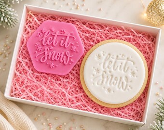„Let It Snow“-Keksstempel, Weihnachtsfondant-Prägeform