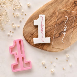 Number Cookie Cutter and Embosser Set, Custom Name Birthday Cookie Stamp