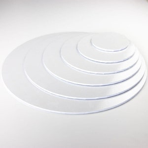 White MDF Round 4mm Thickness Cake Boards Footed – Cakeboards Avaré