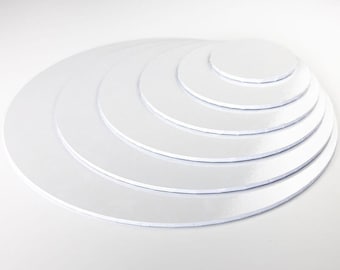 4 mm Gruby MDF Bęben Pod Tort, Opakowanie 5 sztuk, Bęben Pod Tort, Wysokiej Jakości Podkładka Pod Tort, Podkładka Pod Tort Weselny, Bęben Pod Tort MDF, Biały, Czarny, Złoty, Marmurowy