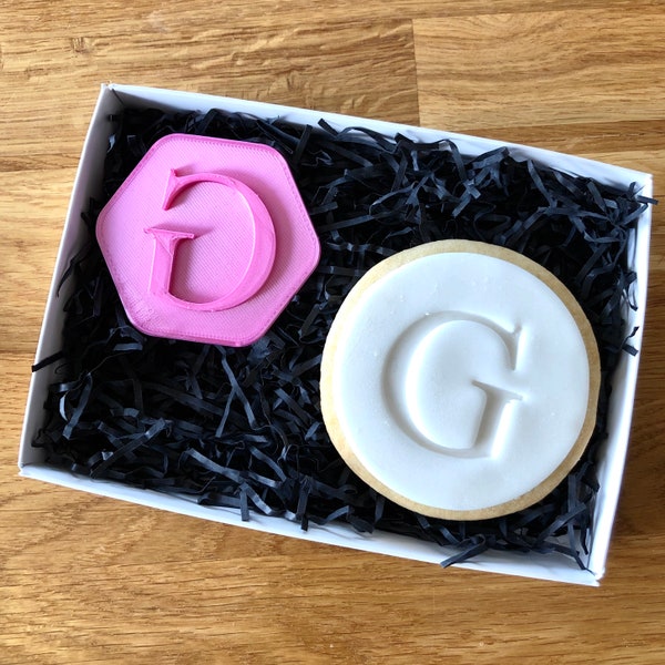 Standard Initial Letter A-Z Style Cookie Stamp, Initial Cookie Stamp, Fondant Embosser, Cookie Stamp, Letter Cookie Cutter, Icing Embosser