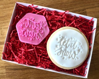 Let It Snow Cookie Stamp, Christmas Embosser, Christmas Fondant Stamp, Icing Stamp, Merry Christmas Cookie Stamp, Fondant Embosser