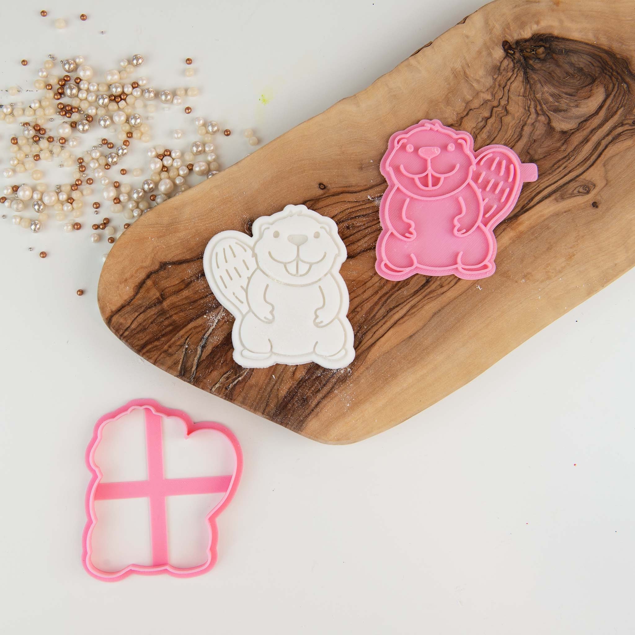 Beaver Cookie Cutter and Stamp, Woodland Cookie Cutter, Woodland Animal Cookie Embosser, Woodland Cookie Stamp, Postal Box Ideas
