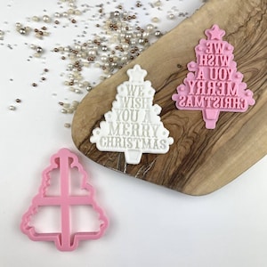 We Wish You a Merry Christmas Cookie Cutter and  Stamp, Christmas Cookie Cutter, Merry Christmas Cookie Embosser, Postal Box Ideas