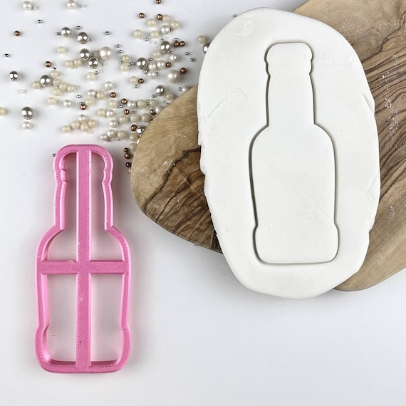 Beer Bottle Cookie Cutter Plastic Cookie Cutter Fondant Stamp