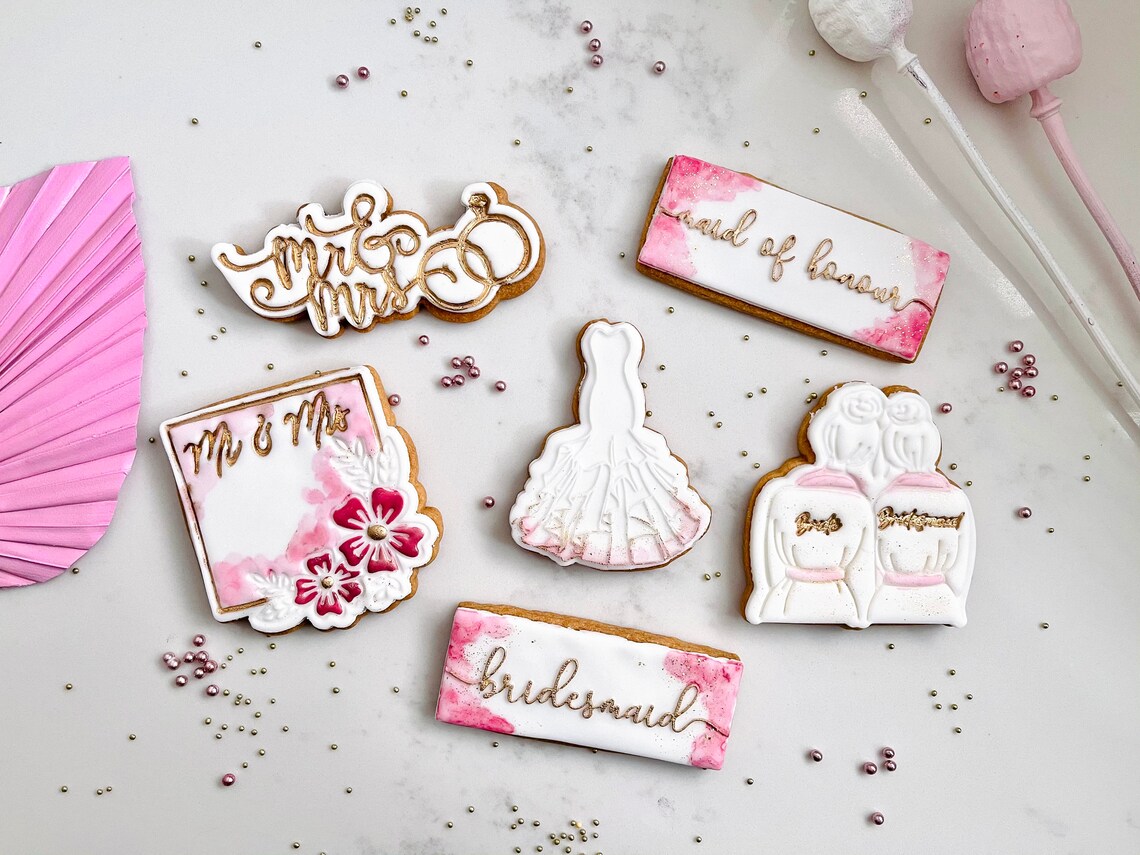 Elegant Wedding Dress Cookie Cutter and Embosser Wedding Etsy UK