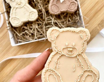 Fluffy Teddy Bear Cookie Cutter & Embosser Baking Equipment