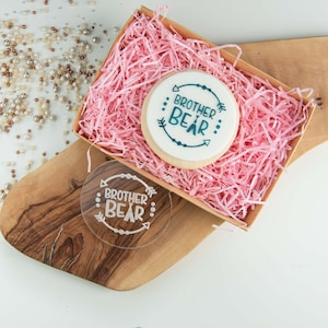 Brother Bear Wild One Style Cookie Embosser, Baby Shower Cookie Stamp, Baby Cookie Cutter, Fondant Stamp, Gender Reveal Cookie Embosser