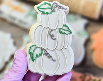 Cortador y estampador de galletas con forma de torre de calabaza / Sello de fondant otoñal / Herramienta para hornear en Halloween y Acción de Gracias de LissieLou