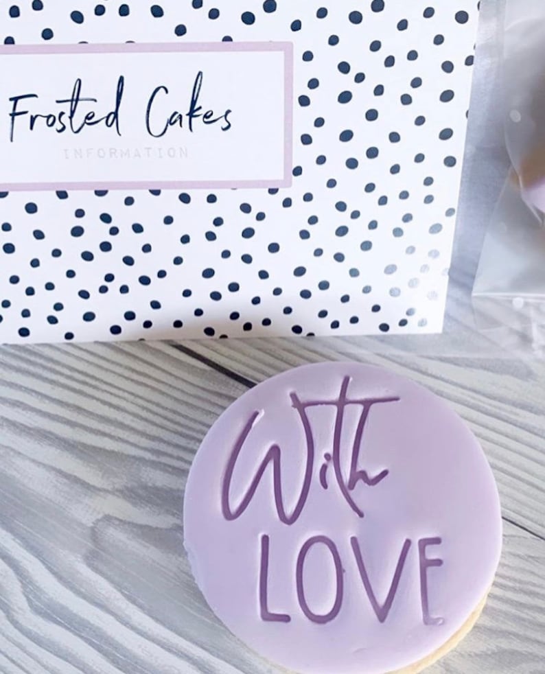 With Love Cookie Stamp Wedding Cookie Stamp Fondant Etsy