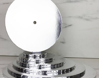 Thick, Round Cake Boards, 18-Inch – Round, Sturdy, Grease-Proof, Fully Wrapped Cardboard Cake Drums – Heavy-Duty, Bend-Resistant 18-Inch Cake Boards Round For Sleek, Traditional Displays From Cakebon