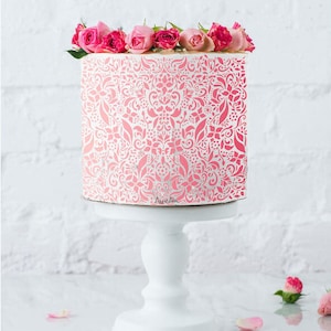 Dainty Decoration Cake Stencil - XL Design Size, Buttercream Cake Template, Cake Design, Cake Ganache Stencil