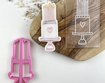 Birthday Cake Cookie Cutter and Embosser, Happy Birthday Cookie Stamp, Birthday Celebrations, Birthday Cookie Embosser, Postal Box Ideas