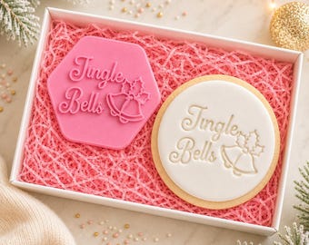 Jingle Bells Keksstempel, Weihnachtsfondant-Prägeform