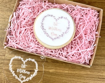 1st Mother's Day Cookie Embosser, Acrylic Cookie Stamp, Mum Gift