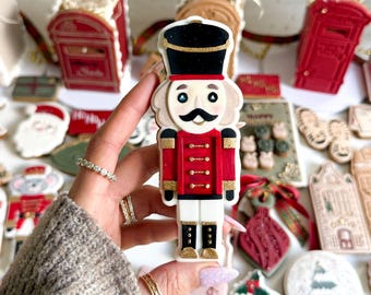 Nutcracker Christmas 3D Stamp & Cookie Cutter | Fondant Embosser | Holiday Baking Tool | Festive Cookie Stamp | Christmas Party Treats