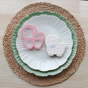 Schaf-Lamm-Bauernhof-Ausstecher und Prägung, Bauernhof-Ausstecher, Fondant-Prägung, Kinder-Ausstecher, Tier-Keksstempel