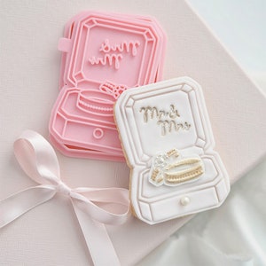 Wedding Rings Wedding Cookie Cutter and Stamp by Catherine Marie Cake, Wedding Cookie Stamp, Wedding Cookie Embosser, Wedding Gift Ideas