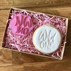 Wild One Cookie Stamp, Baby Shower Cookie Embosser, Fondant Embosser, Baby Shower Cookie Stamp, Baby Icing Stamp, Baby Shower Stamp