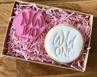 Wild One Cookie Stamp, Baby Shower Fondant Embosser