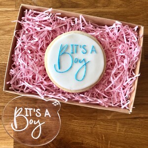 It&#39;s a Boy Cookie Embosser, Baby Shower Cookie Stamp, Baby Shower Cookie Embosser, Fondant Embosser, Baby Icing Stamp, Baby Shower Stamp