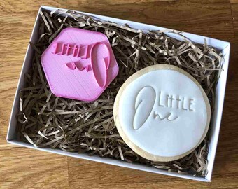 Little One Baby Shower Cookie Stamp, Fondant Embosser