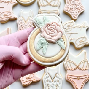 Ring with Flowers Cookie Cutter and Stamp, Hen Party Cookie Stamp, Wedding Cookie Embosser, Bridal Party Cookie Stamp, Postal Box Ideas