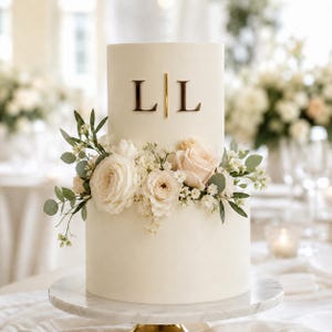 Personalised Initial Wedding Cake Charm Motif