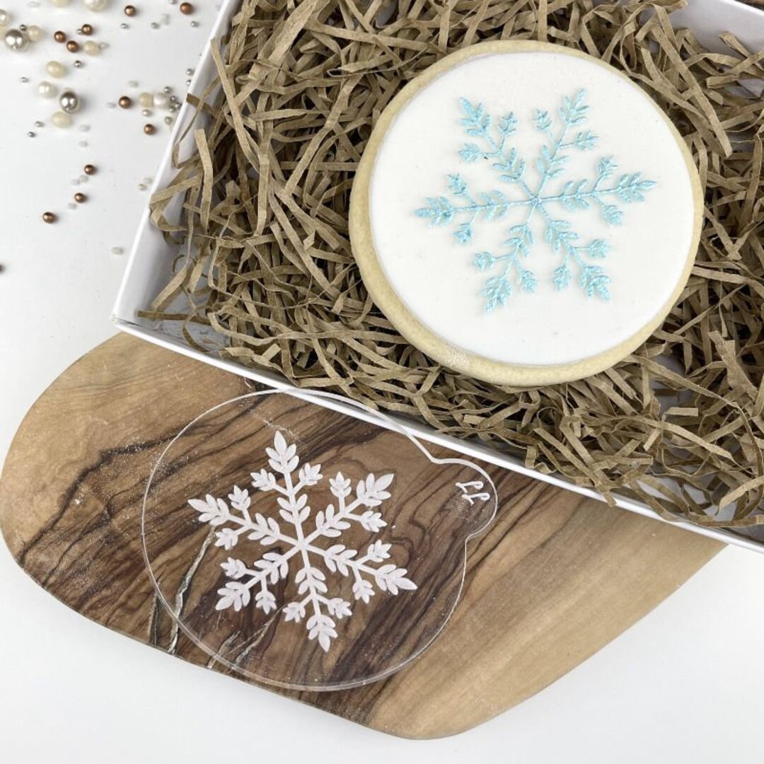 Snowflake Cookie Cutter and Embosser, Christmas Cookie Cutter, Merry ...