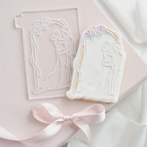 Couple Under Arch Wedding Cookie Cutter & Embosser by Catherine Marie Cake, Wedding Cookie Stamp, Wedding Cookie Embosser Wedding Gift Ideas