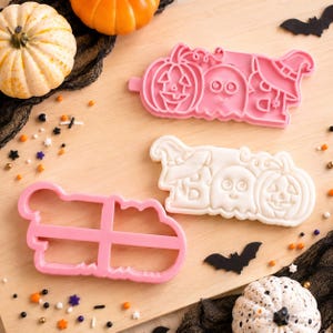 Boo Ghost Pumpkin Cookie Cutter and Stamp, Halloween Baking
