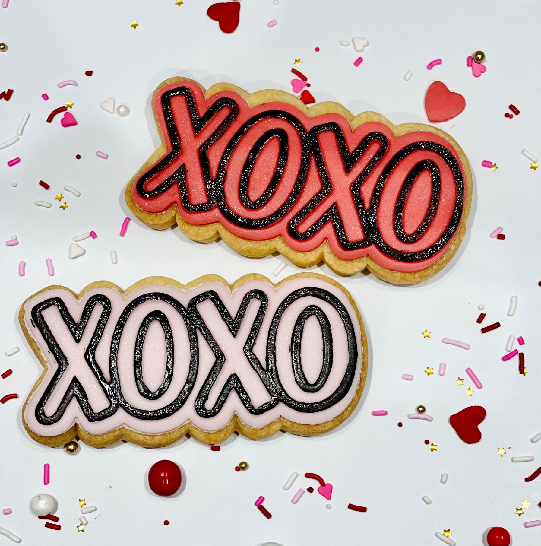 Kisses and Hugs XOXO Cookie Cutter and Embosser Valentines Etsy