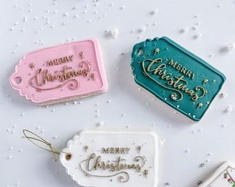Sparkle Merry Christmas Cookie Embosser, Christmas Tag Cookies, Christmas Tag, Merry Christmas, Christmas Gift Ideas, Postal Box Ideas