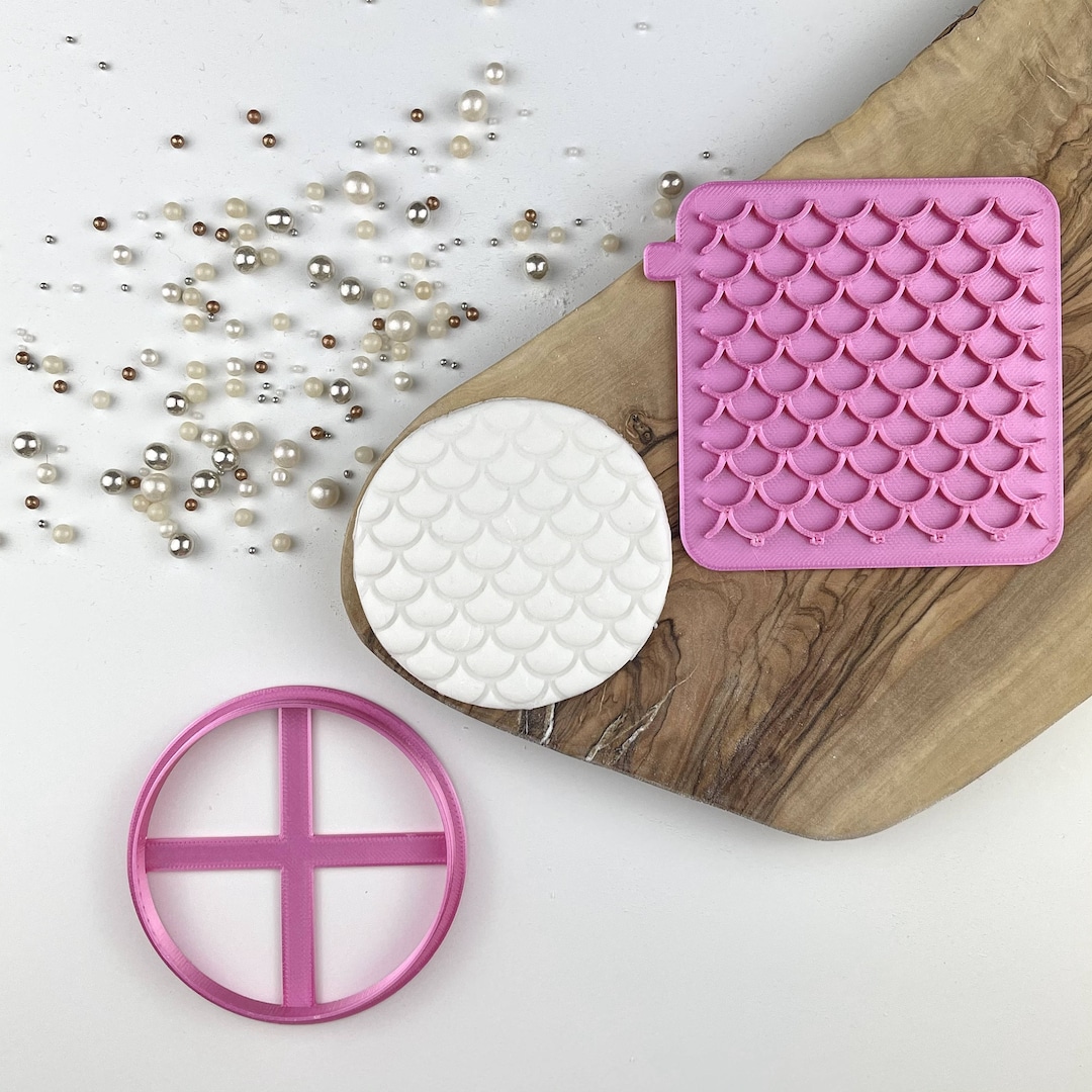 Fish Scales Texture Pattern Cookie Cutter and Stamp, Under the Sea ...