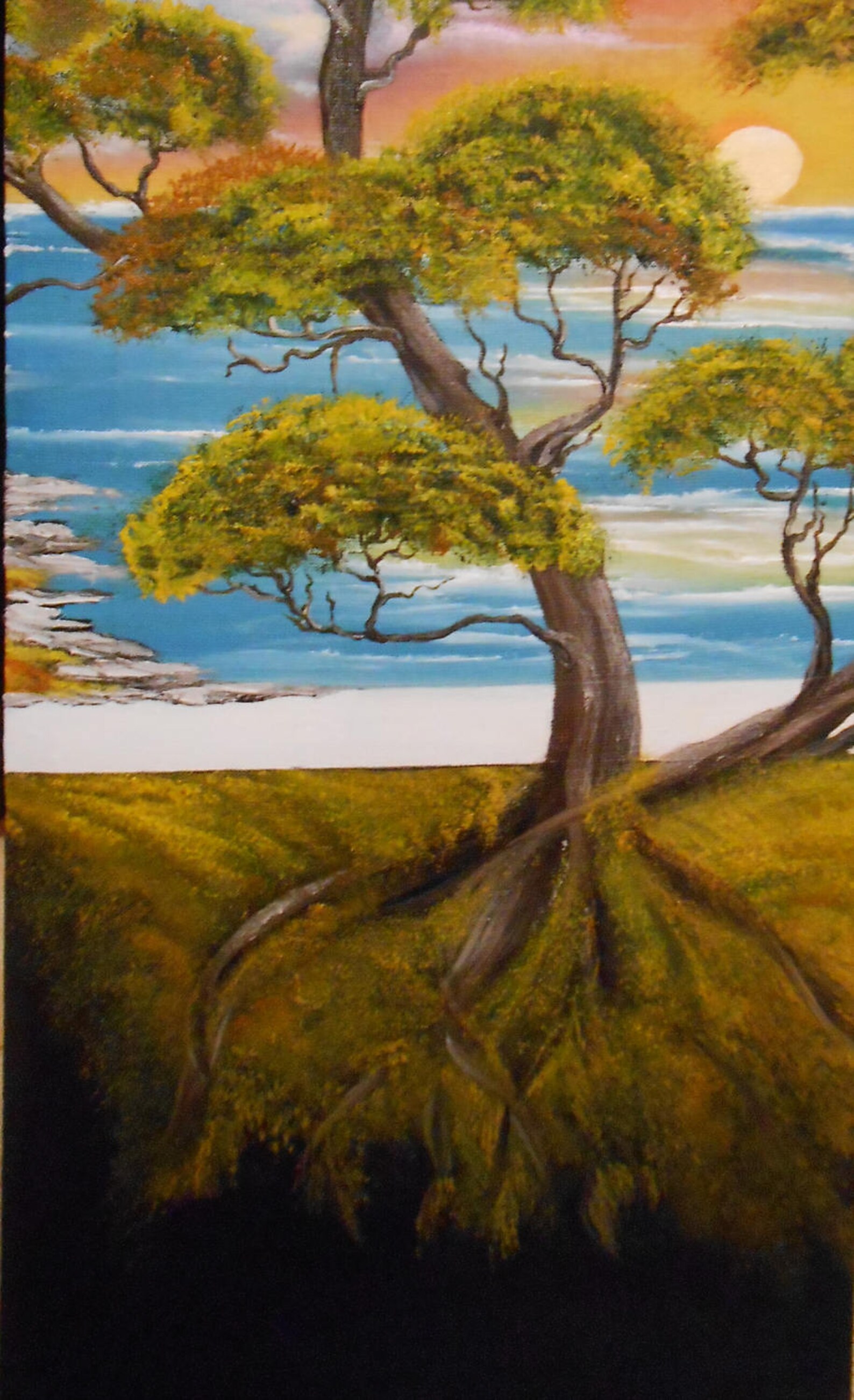 Large wall art tree of life 4 Panel wall art canvas painting | Etsy