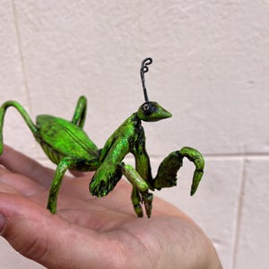 praying mantis figure, porcelain mantis, gift for Christmas, original gift for collector, gift for luck, sculpture