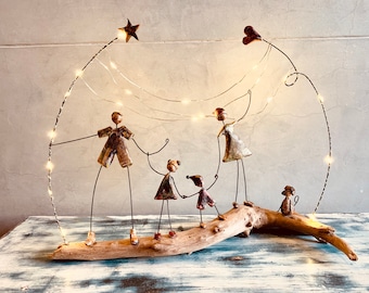 Regalo personalizado. Regalo familiar. Escultura de familia. Figuras personalizadas. Homenaje familiar. Adorno de familia. Arte personaliza